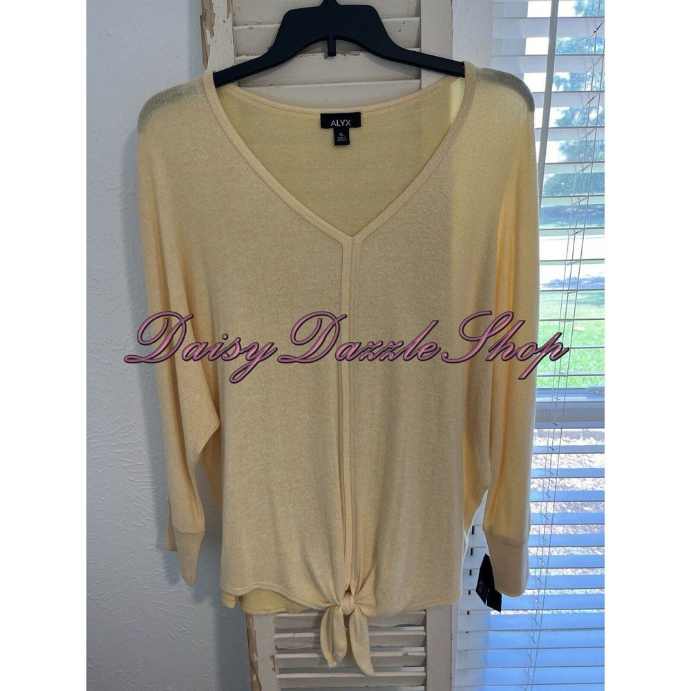 New With Tags Womens‎ Alyx Yellow Sweater Size XL